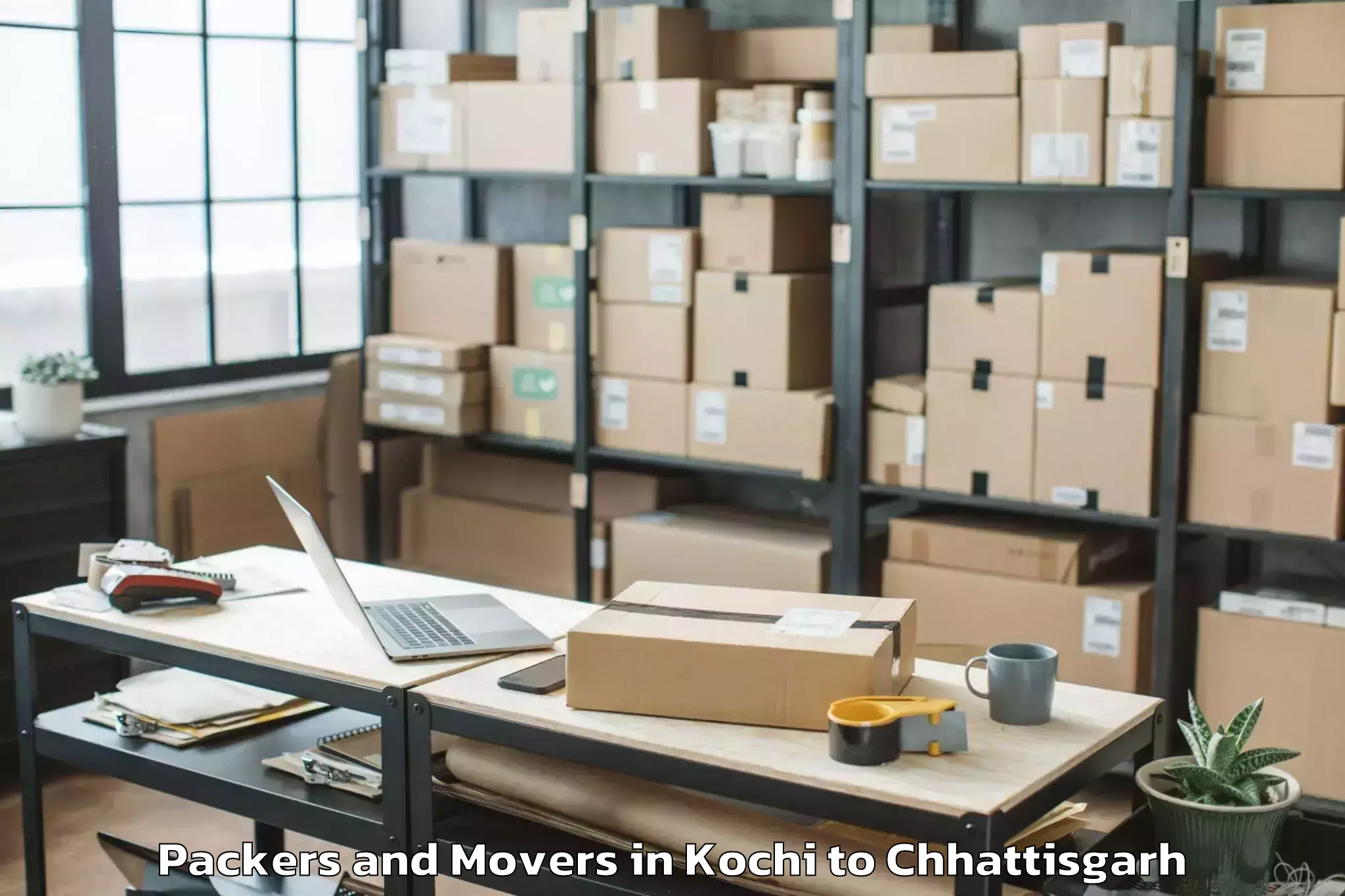 Book Kochi to Tokapal Packers And Movers Online